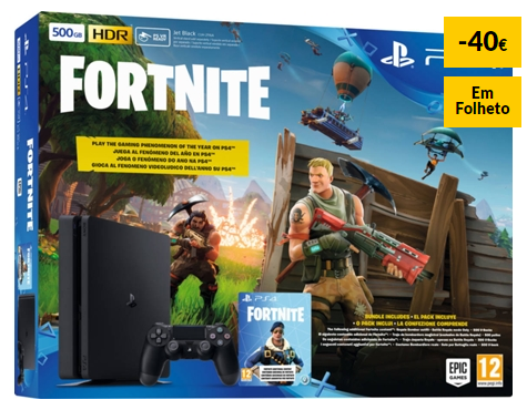 Consola PS4 Slim 500 GB + Jogo Fortnite