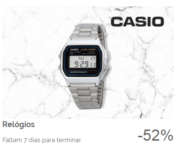 Relogios casio® até 52% de desconto