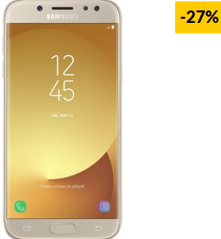 Smartphone SAMSUNG Galaxy J5 2017 16 GB Dourado 27% Desconto