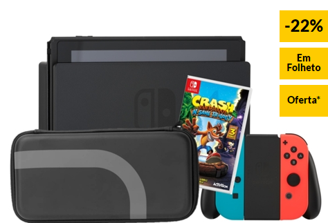 Consola NINTENDO Switch Azul Néon/Vermelho Néon 22% Desconto