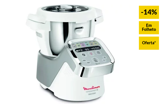 Robô de Cozinha MOULINEX Companion XL HF806E10 (3 L | 1550 W | 6 acessórios)