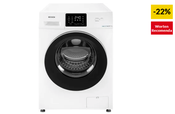 Máquina de Lavar Roupa BECKEN BoostWash BWM3639 (9 kg – 1400 rpm – Branco)