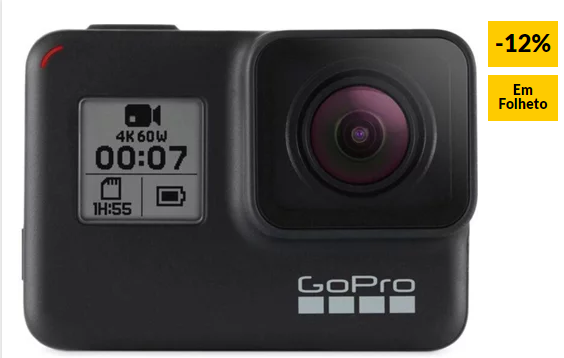 Action cam GOPRO Hero 7 Black (4K – 12 MP – Wi-Fi e Bluetooth)