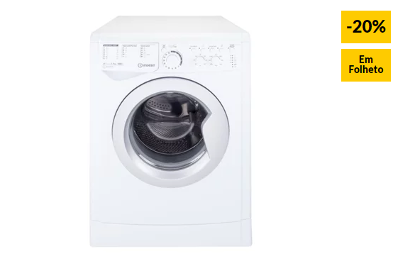 Máquina de Lavar Roupa INDESIT EWC 91083 BS (9 kg – 1000 rpm – Branco)