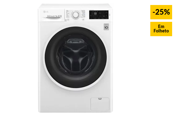 Máquina de Lavar e Secar Roupa LG F4J6TM0W (5/8 kg – 1400 rpm – Branco)