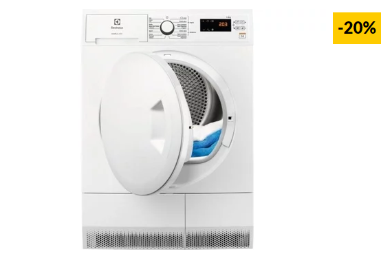 Máquina de Secar Roupa ELECTROLUX EDH3684PDW (8 kg – Bomba de calor – Branco)