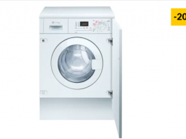 Máquina de Lavar e Secar Roupa Encastre BALAY 3TW776b (4/7 kg – 1200 rpm – Branco)