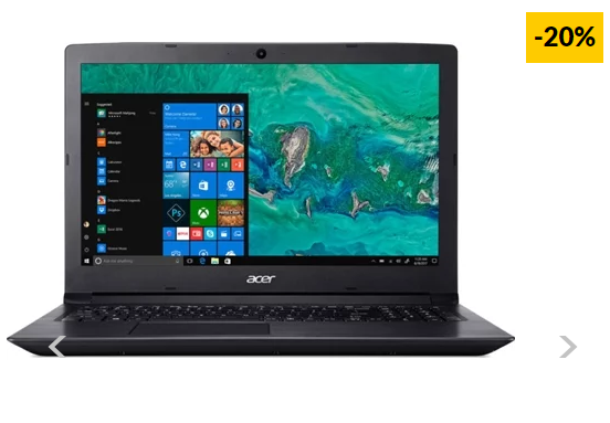 Portátil ACER A315-41-R7VL (15.6” – AMD Ryzen 3 2200U – 8 GB RAM – 128 GB SSD)