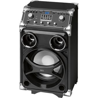 Sistema de som portátil AEG com Bluetooth/ função Karaoke