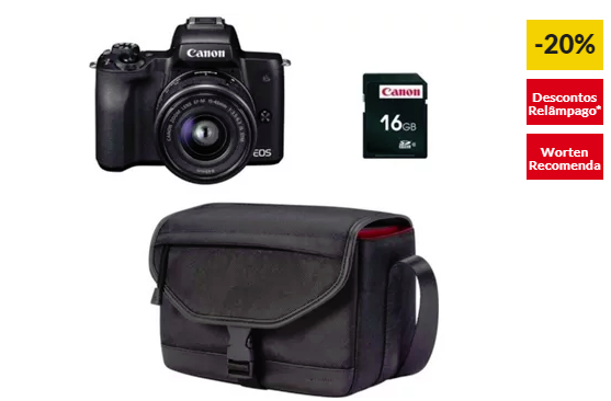 Kit Máquina Fotográfica Mirrorless CANON M50