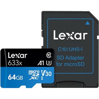Cartão Memória MicroSDXC Lexar