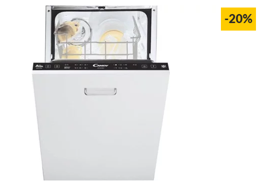 Máquina de Lavar Loiça Encastre CANDY CDI 2L 1047 (10 Conjuntos – 45 cm – Preto)