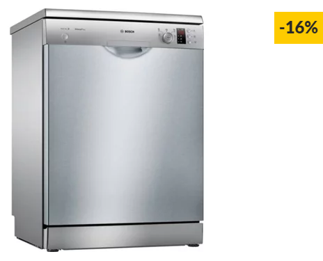 Máquina de Lavar Loiça BOSCH SMS25AI05E (12 Conjuntos – 60 cm – Inox)