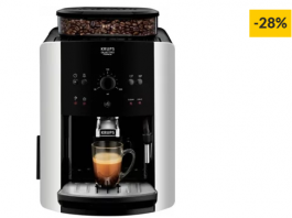 Máquina de Café KRUPS EA811810 Arabica Sil (15 bar – 3 Níveis de Moagem)