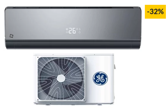 Ar Condicionado GE Future NJ25PR (18 m² – 9000 BTU – Preto)