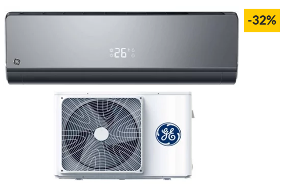 Ar Condicionado GE Future NJ25PR (18 m² – 9000 BTU – Preto)