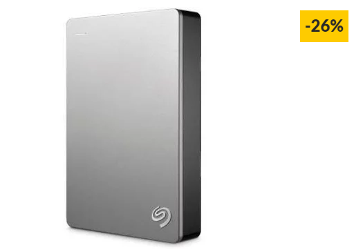 Disco Externo SEAGATE Backup Plus Portable 5TB Silver