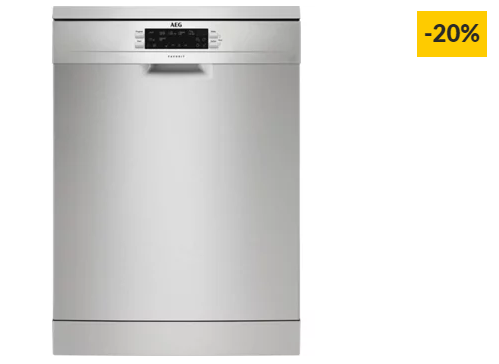 Máquina de Lavar Loiça AEG AirDry FFB63700PM (15 Conjuntos – 60 cm – Inox)