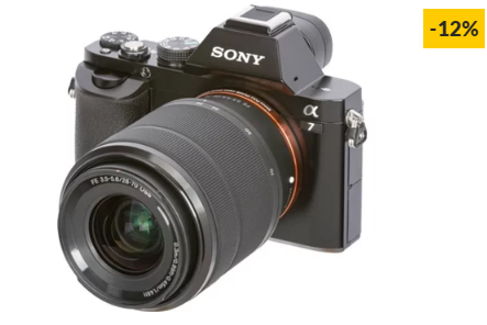 Máquina Fotográfica Mirrorless SONY A7+28-70mm (24.3 MP – Sensor: Full-Frame – ISO: 50 a 25600)