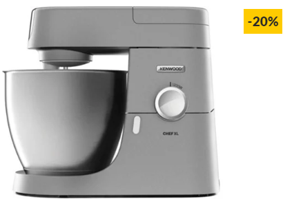 Robô de Cozinha KENWOOD KVL4110S Chef XL (6,7 L – 1200 W – 3 acessórios)