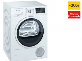 Máquina de Secar Roupa SIEMENS WT45G239EE (8 kg – Bomba de Calor – Branco)