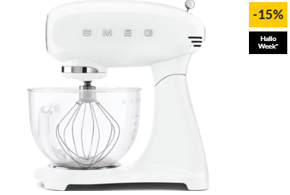 Robô de Cozinha SMEG Anni 50 SMF13WHEU (4.8 L – 800 W – 6 acessórios)