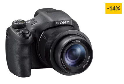 Máquina Fotográfica Bridge SONY DSCHX350 (Preto – 20.4 MP – ISO: 80 a 3200 – Zoom Ótico: 50x)