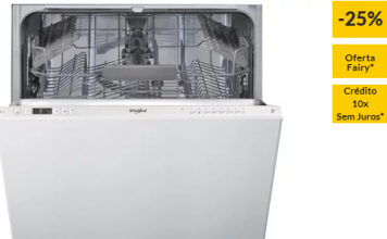 Máquina de Lavar Loiça Encastre WHIRLPOOL WIC 3C26 PF (14 Conjuntos – 60 cm – Inox)