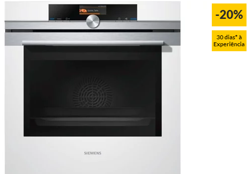 Forno SIEMENS Cookcontrol HB676G0W1 (71 L – 59.5 cm – Pirolítico – Branco)