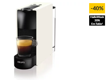 Máquina de Café NESPRESSO Krups Essenza Mini XN1108 (19 bar – Branco)