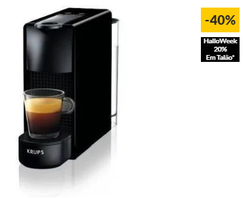 Máquina de Café NESPRESSO Krups Essenza Mini XN1108 (19 bar – Preto)