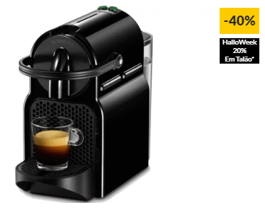 Máquina de Café NESPRESSO Delonghi Inissia EN80.B (19 bar – Preto)