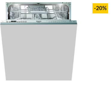 Máquina de Lavar Loiça Encastre HOTPOINT HIO3032WTC (14 Conjuntos – 60 cm – Inox)