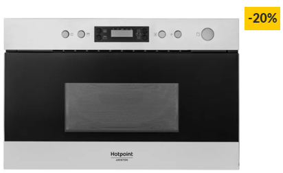 Micro-ondas Encastre HOTPOINT MN214IXHA (22 L – Com Grill – Inox)