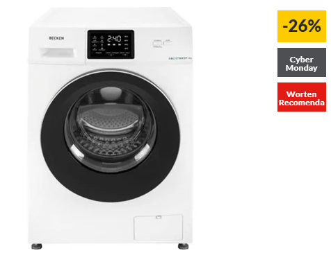 Máquina de Lavar Roupa BECKEN BoostWash BWM3640 (8 kg – 1400 rpm – Branco)