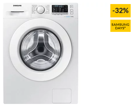 Máquina de Lavar Roupa SAMSUNG WW80J5355MW (8 kg – 1200 rpm – Branco)