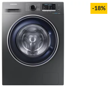 Máquina de Lavar Roupa SAMSUNG WW80J5555FX (8 kg – 1400 rpm – Inox)