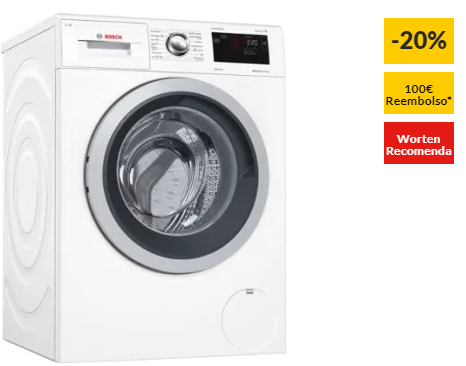 Máquina de Lavar Roupa BOSCH i-DOS WAT28699EP (9 kg – 1400 rpm – Branco)