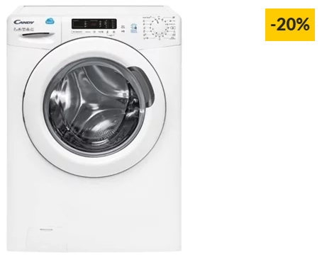 Máquina de Lavar Roupa CANDY Smart CS 1072 D3/1 (7 kg – 1000 rpm – Branco)