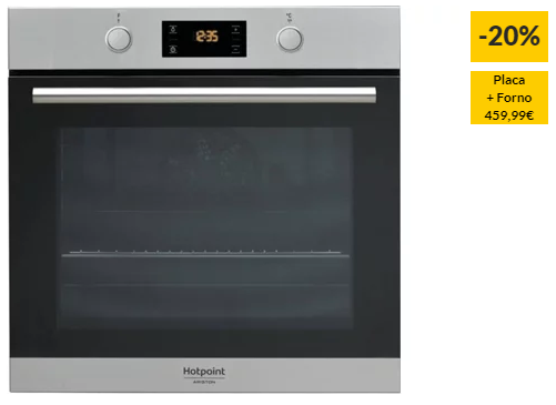 Forno HOTPOINT FA2 841 JH IX HA (71 L – 59.5 cm – Hidrolítico – Inox)