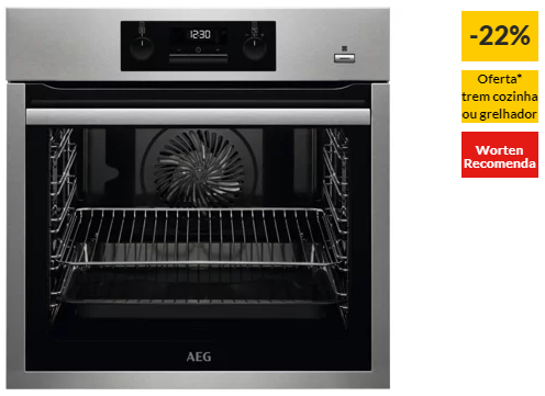 Forno AEG PlusSteam BPS351120M (71 L – 56 cm – Pirolítico – Inox)