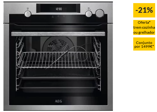 Forno a Vapor AEG Mastery Range BSE577321M (72 L – 59.6 cm – Pirolítico – Inox)