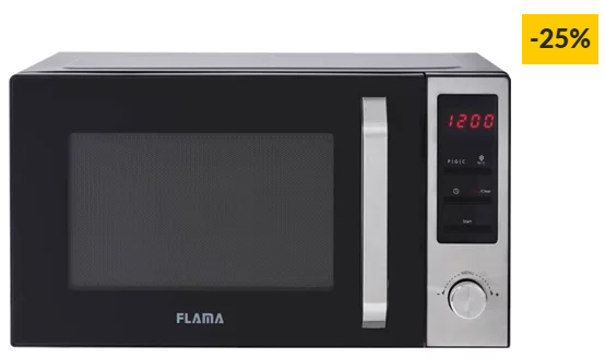 Micro-ondas FLAMA 1848FL (23 L – Com Grill – Preto)