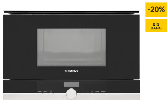 Micro-ondas Encastre SIEMENS BE634LGS1 (21 L – Com Grill – Preto)