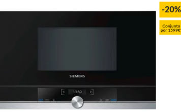 Micro-ondas Encastre SIEMENS BF634RGS1 (21 L – Sem Grill – Inox)