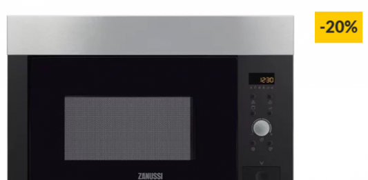 Micro-ondas Encastre ZANUSSI ZBG26542XA (26 L – Com Grill – Inox)