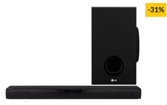 Soundbar LG SJ2 (160 W – Canais: 2.1 – Subwoofer: Sem Fios – Bluetooth)