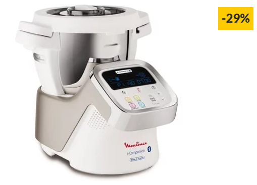 Robô de Cozinha MOULINEX ICompanion HF900110 (4.5 L – 1550 W – 6 acessórios)