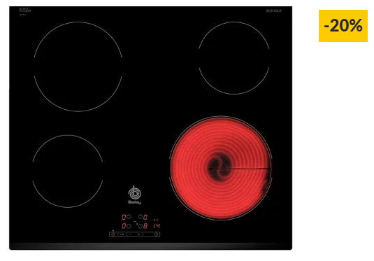Placa de Vitrocerâmica BALAY 3EB720LR (Elétrica – 59.2 cm – Preto)