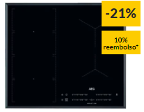 Placa de Indução  AEG Hob2Hood IKE64471FB (Elétrica – 59 cm – Preto)